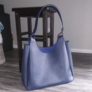 Neiman Marcus Vegan Tote Navy Blue